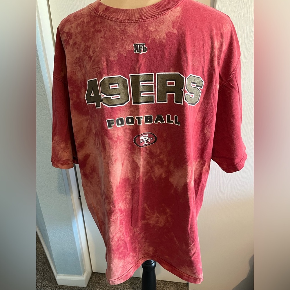 NFL San Francisco 49ers Red Tie-Dye T-Shirt xl vintage